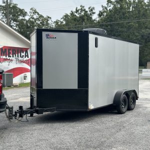 Enclosed Cargo Trailer: 7X16 Tandem Axle